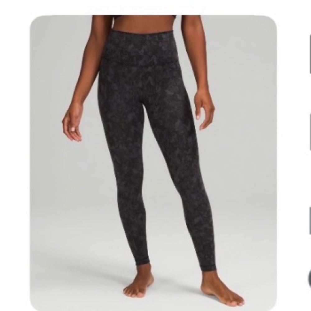 lululemon athletica hideaway Camo Detail Leggings in Black
